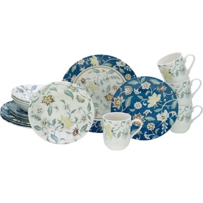 CreaTable Odessa 16-tlg. Geschirr-Set - Blumendekor CreaTable Odessa 16-tlg. Geschirr-Set - Blumendekor