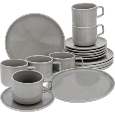 Service à café CREATABLE Chef Collection Gris 16 pièces - Pour 6 personnes - Publicité Service à café CREATABLE Chef Collection Gris 16 pièces - Pour 6 personnes - Publicité