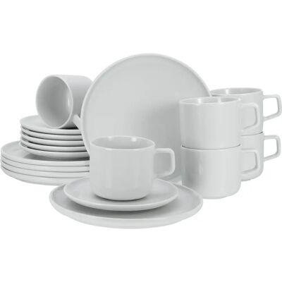 CREATABLE Chef Collection Koffieservice - 18 stuks, wit, voor 6 personen CREATABLE Chef Collection Koffieservice - 18 stuks, wit, voor 6 personen