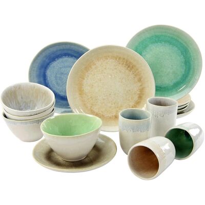 Creatable Aquarius 16-tlg. Bunt Geschirrset für 4 Personen Creatable Aquarius 16-tlg. Bunt Geschirrset für 4 Personen