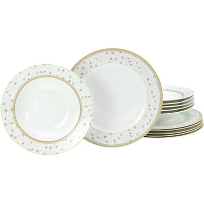 Creatable Emilia 12-tlg Beige Porzellan Geschirr-Set - Tafel-Service Creatable Emilia 12-tlg Beige Porzellan Geschirr-Set - Tafel-Service