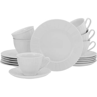 CreaTable Barcelona Service à Café - Blanc, 18 pièces, Porcelaine, Style classique - Publicité CreaTable Barcelona Service à Café - Blanc, 18 pièces, Porcelaine, Style classique - Publicité