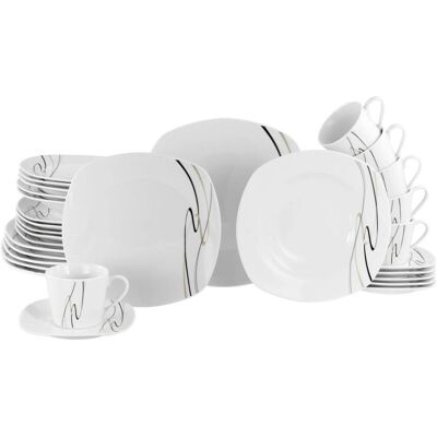 CreaTable Amelie Piazza 30-tlg Porzellan Geschirrset CreaTable Amelie Piazza 30-tlg Porzellan Geschirrset