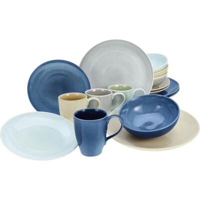 CREATABLE Reaktives Blau 16-teiliges Geschirrset CREATABLE Reaktives Blau 16-teiliges Geschirrset