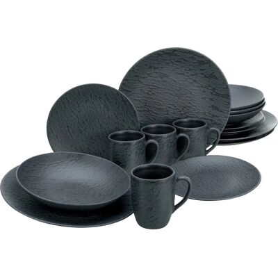Creatable Schiefer Black Ensemble de Vaisselle 16 pièces - Ensemble de Vaisselle Creatable Schiefer Black Ensemble de Vaisselle 16 pièces - Ensemble de Vaisselle