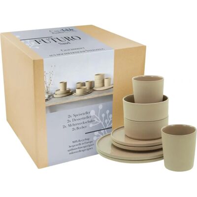 CREATABLE Futuro Juego de Vajilla Beige 8 Piezas - Vajilla CREATABLE Futuro Juego de Vajilla Beige 8 Piezas - Vajilla