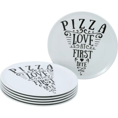 Creatable Ensemble d'Assiettes à Pizza - 6 en Céramique 33cm Blanc - Publicité Creatable Ensemble d'Assiettes à Pizza - 6 en Céramique 33cm Blanc - Publicité
