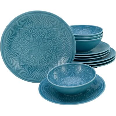 Creatable Orient Mandala Juego de Cubiertos Azul 12 Piezas Creatable Orient Mandala Juego de Cubiertos Azul 12 Piezas