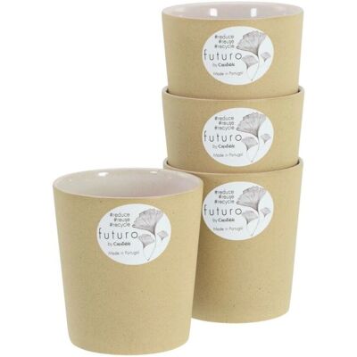 CREATABLE Futuro Juego de Tazas - 500ml, beige, blanco CREATABLE Futuro Juego de Tazas - 500ml, beige, blanco