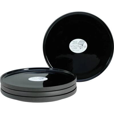 CREATABLE Futuro Dessertteller - 20cm, Schwarz, Set à 4 CREATABLE Futuro Dessertteller - 20cm, Schwarz, Set à 4