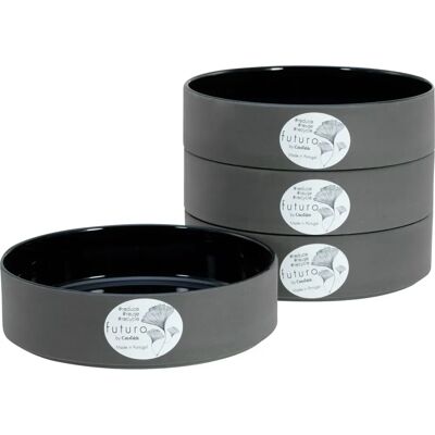 CreaTable Futuro Cuenco para pasta - 19cm, negro - Duradero, Reciclable CreaTable Futuro Cuenco para pasta - 19cm, negro - Duradero, Reciclable