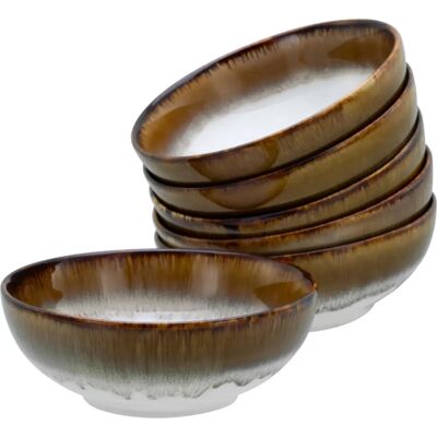 Cuencos de Diseñador Alemanes - Set de 6 Marrón Agua Cuencos de Diseñador Alemanes - Set de 6 Marrón Agua