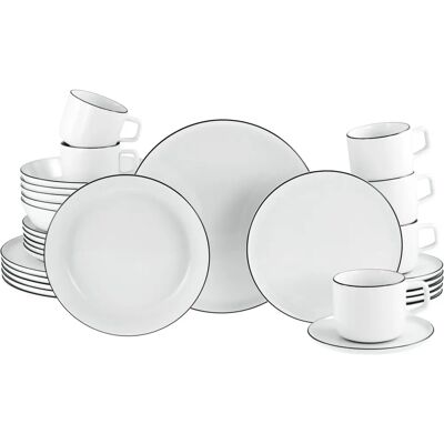 CreaTable Chef Collection Fekete Vonal 30 darabos Szett CreaTable Chef Collection Fekete Vonal 30 darabos Szett