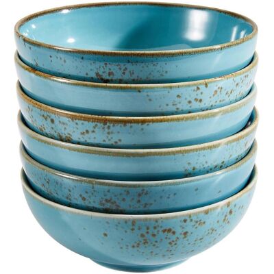CREATABLE Nature Collection - Keramikschalen-Set, 6 Stück, 16,5cm, Blau CREATABLE Nature Collection - Keramikschalen-Set, 6 Stück, 16,5cm, Blau
