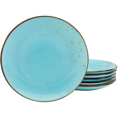 Creatable Hellblau Essteller Set - 6 Stück, 27cm, Steinzeug Creatable Hellblau Essteller Set - 6 Stück, 27cm, Steinzeug