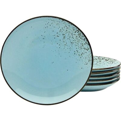 CREATABLE NATURE COLLECTION - 21 cm blauer Dessertteller Set aus 6 CREATABLE NATURE COLLECTION - 21 cm blauer Dessertteller Set aus 6