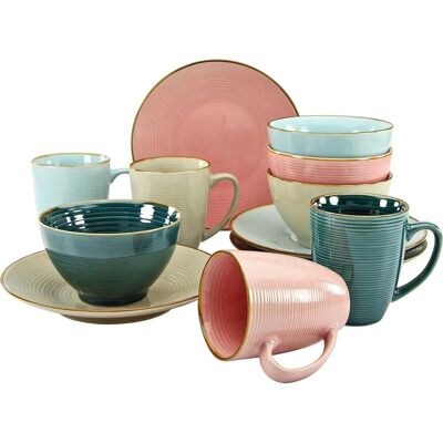 CreaTable Cosy Morning 12-teiliges Frühstücksset - Geschirr CreaTable Cosy Morning 12-teiliges Frühstücksset - Geschirr