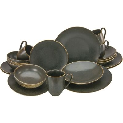Set di Porcellana Rusty CreaTable - 20 Pezzi per 4 Persone Set di Porcellana Rusty CreaTable - 20 Pezzi per 4 Persone