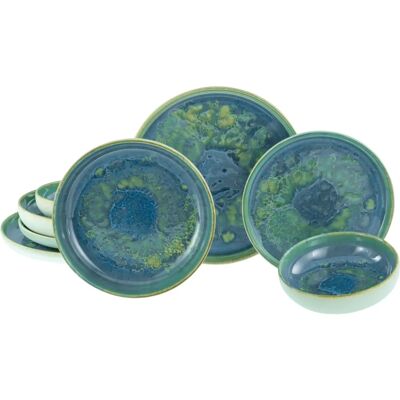 Set de vaisselle Yuki 8 pièces - Vert - Céramique Set de vaisselle Yuki 8 pièces - Vert - Céramique