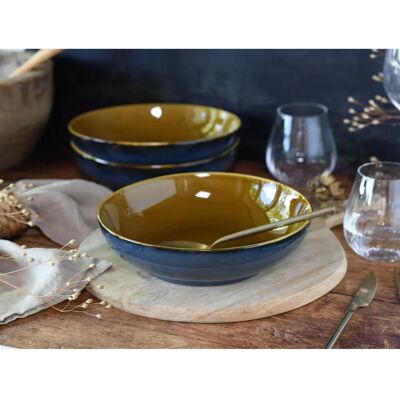 CreaTable Mallorca - Juego de Cuenco y Plato Azul CreaTable Mallorca - Juego de Cuenco y Plato Azul
