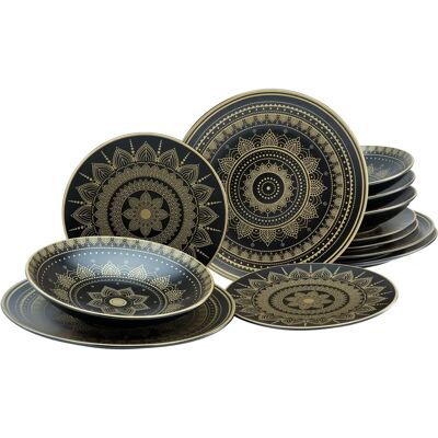 CREATABLE Mandala Gold - 12-teiliges Geschirrset mit orientalischen Motiven CREATABLE Mandala Gold - 12-teiliges Geschirrset mit orientalischen Motiven