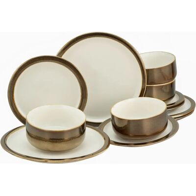 CREATABLE Modern Industrial Gold 12-teilige Geschirr-Set - Geschirr CREATABLE Modern Industrial Gold 12-teilige Geschirr-Set - Geschirr