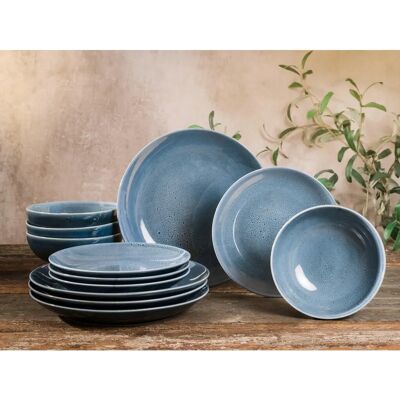 CREATABLE Blauer Reactive Nostalgic Geschirr-Set - Geschirr-Set CREATABLE Blauer Reactive Nostalgic Geschirr-Set - Geschirr-Set