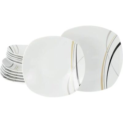 CreaTable Quadrat City Line 12-tlg Geschirrset - Geschirr-Set CreaTable Quadrat City Line 12-tlg Geschirrset - Geschirr-Set