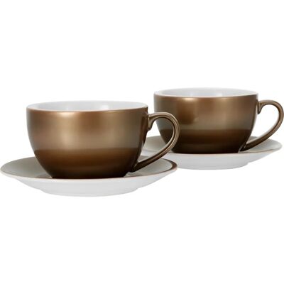 Creatable Golden Days Cappuccino Set - 2 Pcs, White & Gold Creatable Golden Days Cappuccino Set - 2 Pcs, White & Gold
