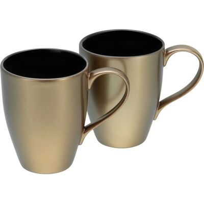Creatable Juego de 2 Tazas - Cerámica Negra Creatable Juego de 2 Tazas - Cerámica Negra