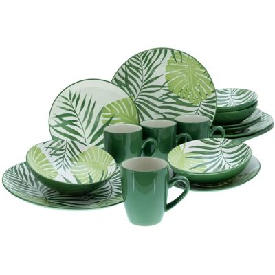 Creatable Tropicana Green 16-piece Dinner Set - Kitchenware Set Creatable Tropicana Green 16-piece Dinner Set - Kitchenware Set