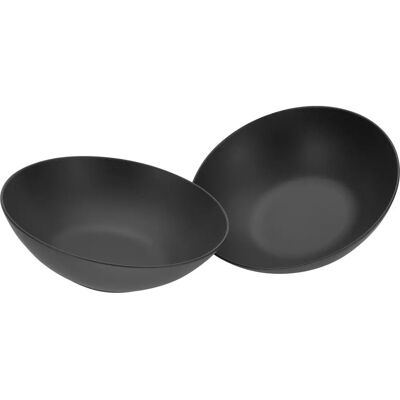 CreaTable Soft Touch - Bol et Plat - Noir CreaTable Soft Touch - Bol et Plat - Noir