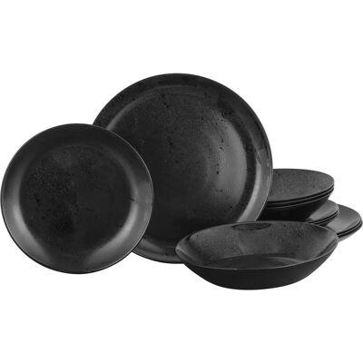 Luminarc Diana Schwarz 12-teilige Geschirrset - Geschirrset Luminarc Diana Schwarz 12-teilige Geschirrset - Geschirrset