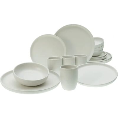 Creatable Uno Offwhite Service - 16 Pièces, Unique, Micro-ondable Creatable Uno Offwhite Service - 16 Pièces, Unique, Micro-ondable