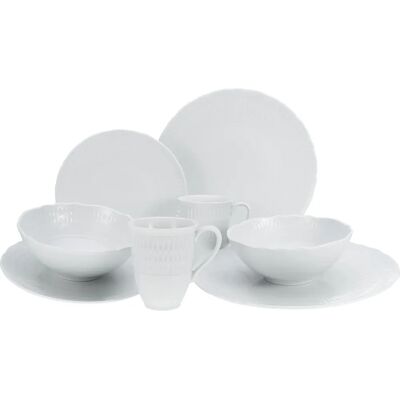 Creatable Sofia Ensemble de vaisselle en porcelaine blanche 8 pièces - Service - Publicité Creatable Sofia Ensemble de vaisselle en porcelaine blanche 8 pièces - Service - Publicité