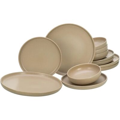 Service de vaisselle Creatable Uno Sand - 12 pièces, beige Service de vaisselle Creatable Uno Sand - 12 pièces, beige