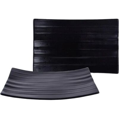 Servier - CREATABLE Banana Leaf - Nero - Serving plate Servier - CREATABLE Banana Leaf - Nero - Serving plate