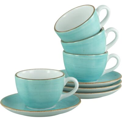 CreaTable Vintage Nature Aqua Ensemble de Tasses - 8 pièces CreaTable Vintage Nature Aqua Ensemble de Tasses - 8 pièces