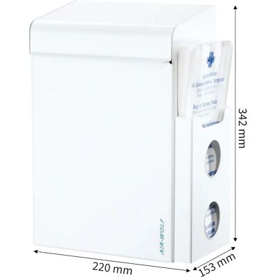 AIR-WOLF - Bag dispenser 8L - Edelstahl AIR-WOLF - Bag dispenser 8L - Edelstahl