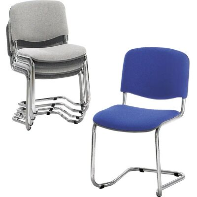 Silla de oficina Kaiserkraft - Apilable, Acolchada, Marco de Aluminio Silla de oficina Kaiserkraft - Apilable, Acolchada, Marco de Aluminio