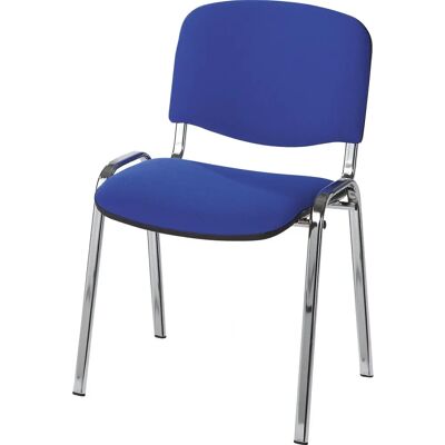 Silla para visitantes, apilable, respaldo acolchado, marco cromado - Silla para visitantes Silla para visitantes, apilable, respaldo acolchado, marco cromado - Silla para visitantes
