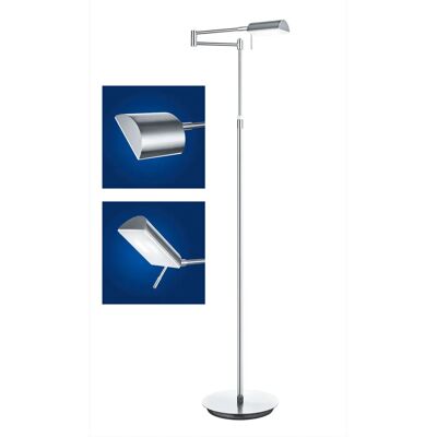 HELL Nickel matt Stehlampe - Dimmbares LED-Leseleuchte HELL Nickel matt Stehlampe - Dimmbares LED-Leseleuchte