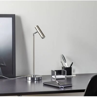 HELL Nickel-matt LED-Tischleuchte - Einstellbare Helligkeit, Flexibler Kopf - LED-Tischlampe HELL Nickel-matt LED-Tischleuchte - Einstellbare Helligkeit, Flexibler Kopf - LED-Tischlampe