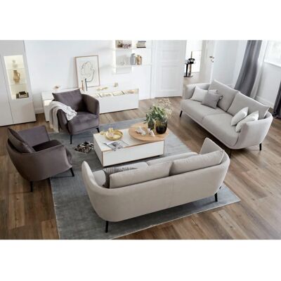 SCHÖNER WOHNEN Pearl Silber Sofa - Sofas SCHÖNER WOHNEN Pearl Silber Sofa - Sofas
