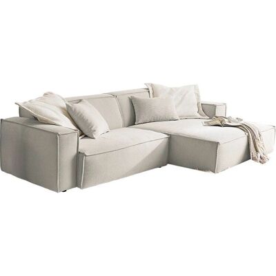 CANDY Matteo L-Form Sofa - Modern, Silber, mit Armlehne CANDY Matteo L-Form Sofa - Modern, Silber, mit Armlehne