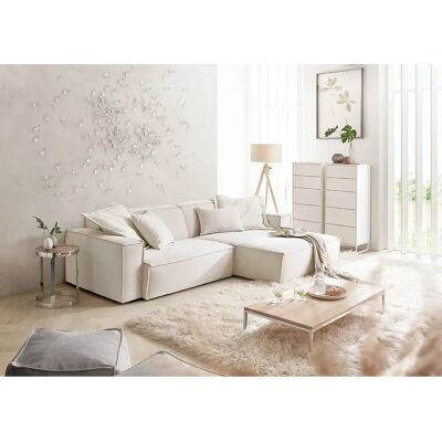 CANDY Matteo L-Form Sofa - Modern, Weiß, mit rechter Longchair CANDY Matteo L-Form Sofa - Modern, Weiß, mit rechter Longchair