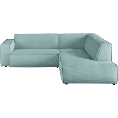 CANDY Matteo L-Form Sofa - Blau, Rechte Ottomane, Modernes Design CANDY Matteo L-Form Sofa - Blau, Rechte Ottomane, Modernes Design