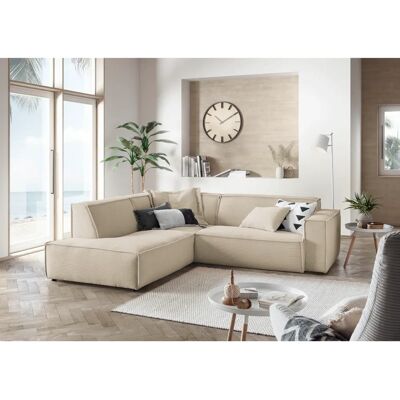 CANDY Matteo Beige L-Form Sofa - Sofas CANDY Matteo Beige L-Form Sofa - Sofas