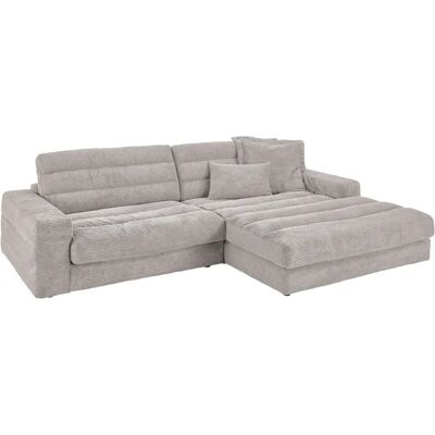 Candy Streifen L-Form Sofa - Modern, Grau, 296x83x205cm Candy Streifen L-Form Sofa - Modern, Grau, 296x83x205cm
