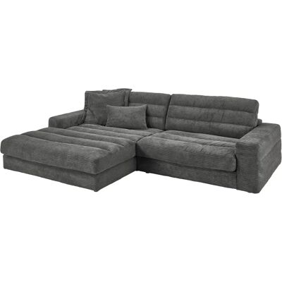 Candy Stripes Mega-Sofa - L-Form, Dunkelgrau Candy Stripes Mega-Sofa - L-Form, Dunkelgrau